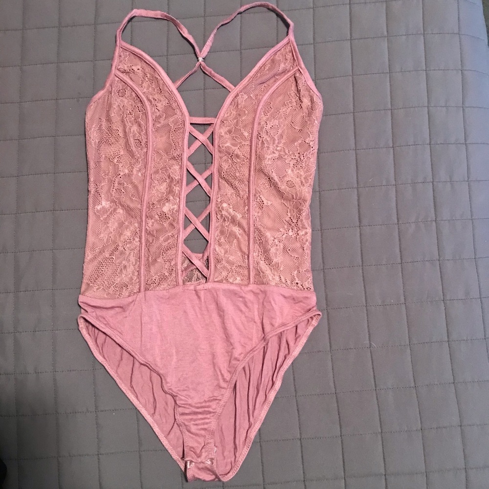 Deep Plunge Lace Bodysuit